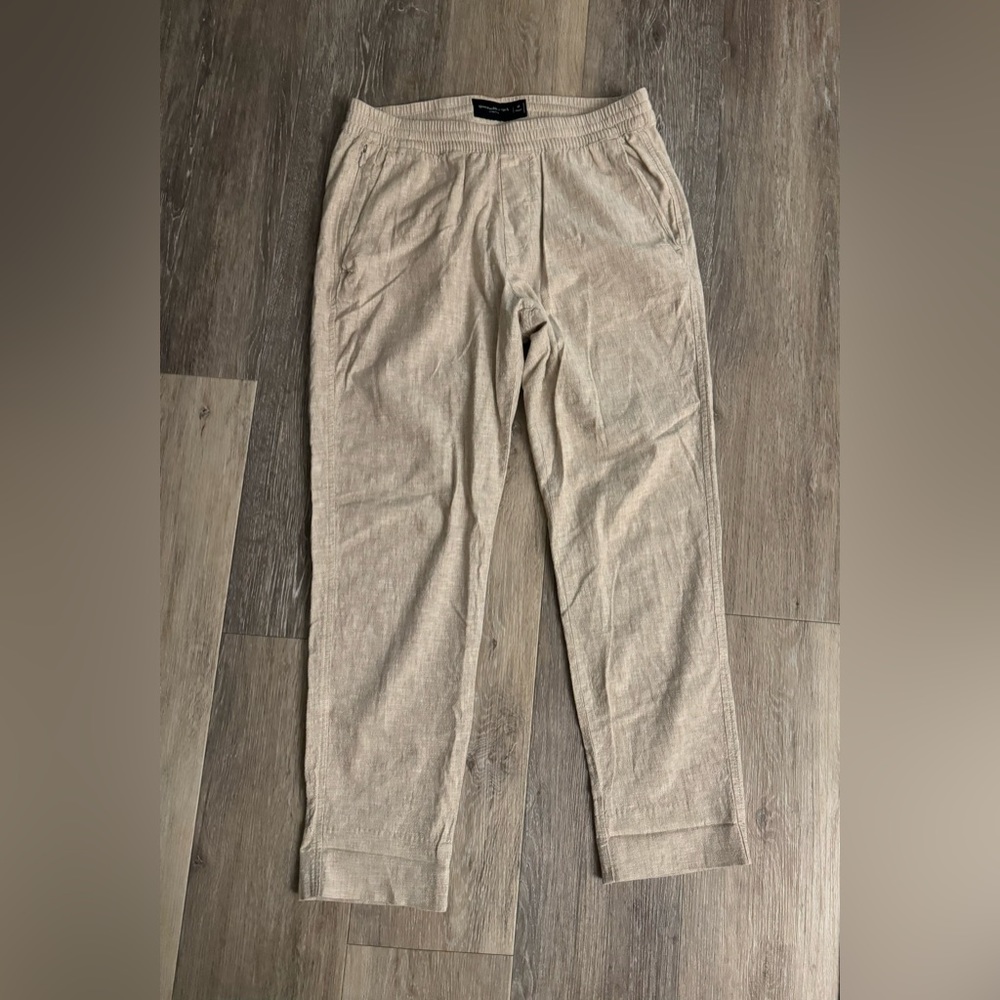 Abercrombie Linen Blend Pull-On Pant: Medium, Short